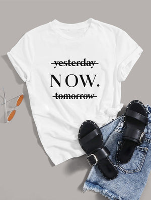 NOW GRAPHIC OVERSIZED T SHIRT